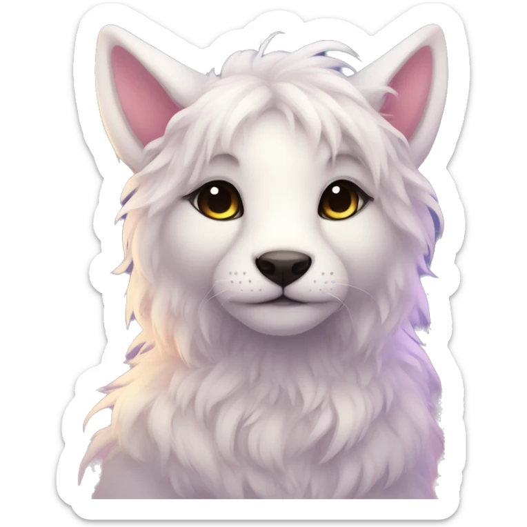 Kawaii bright fantasy ethereal anthro fursona animal sticker