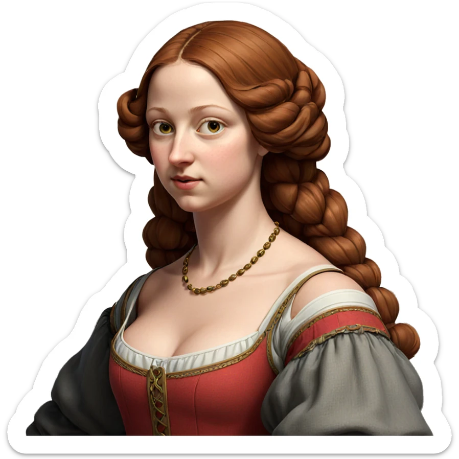 realistic portrait of a girl sticker