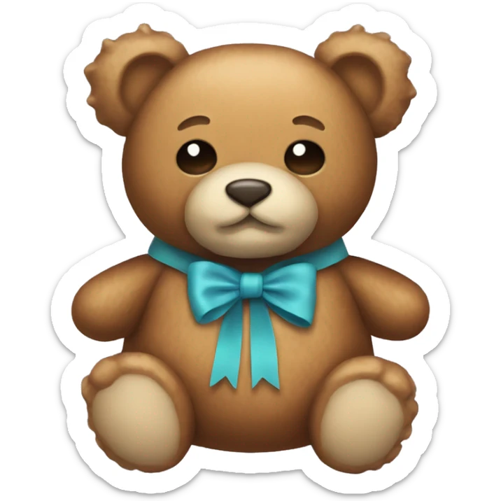 Teddy bear bow sticker