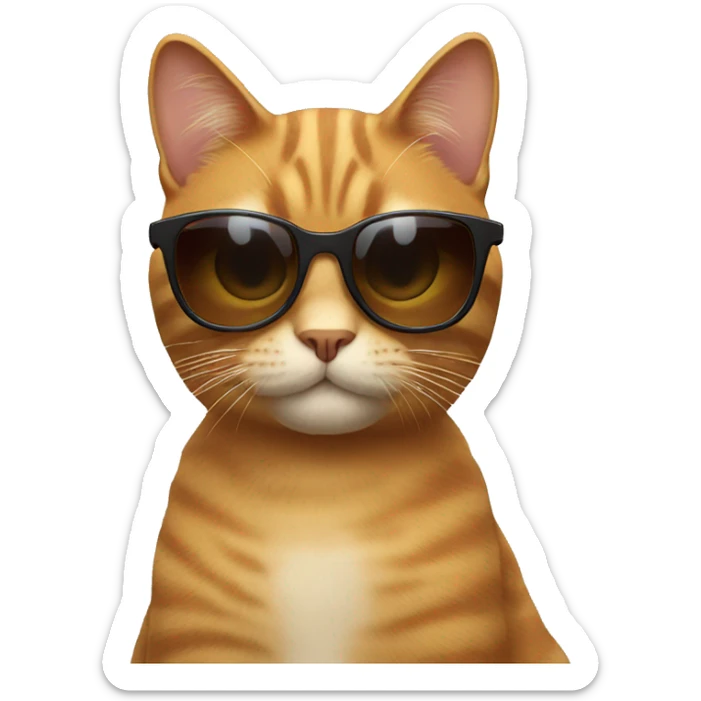 Cat with sunglasses sticker