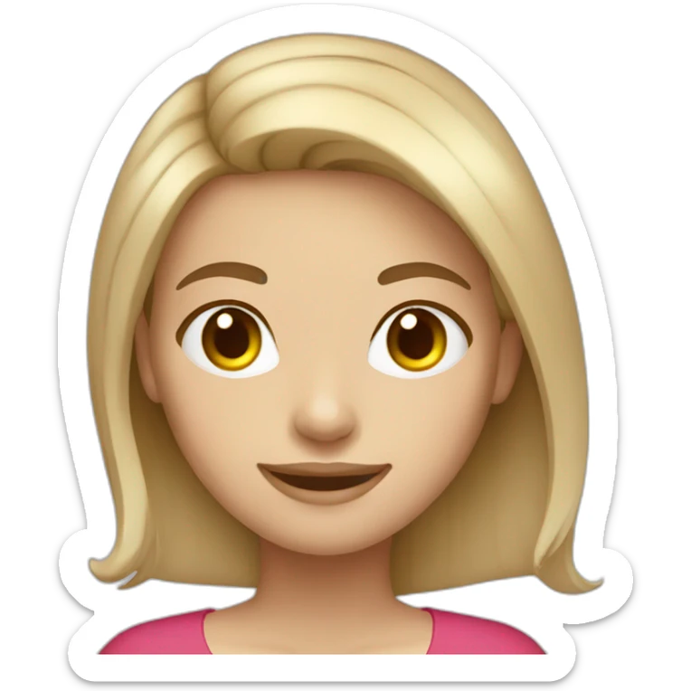 venezuelan girl pale skin brown hair big smile sticker