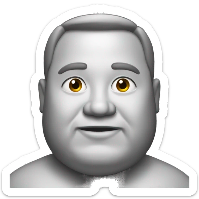 A fat guy sticker