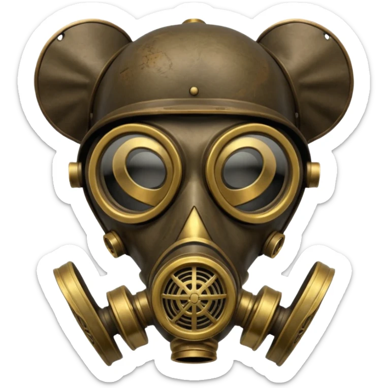 Death Korps Of Krieg Gas Mask Heart Steampunk Clone Army style love heart sticker
