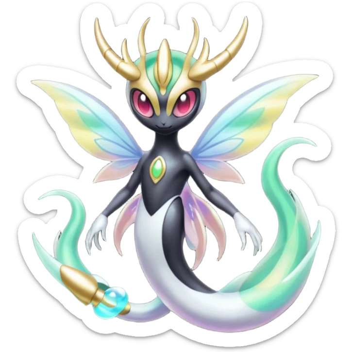 Meloetta-Giratina-Pokémon-Fakémon-fusion-hybrid-creature sticker