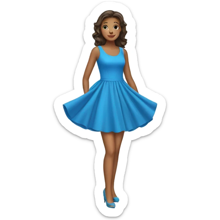 blue dress sticker