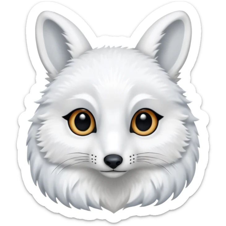 Ermine-Snowshoe-Hare-Arctic-Fox-Snowy-Owl-fusion-hybrid sticker