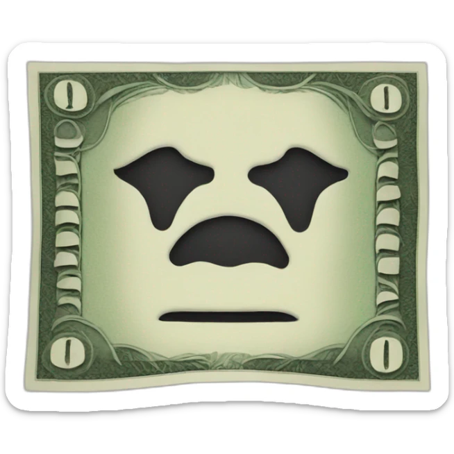 1 note money  sticker