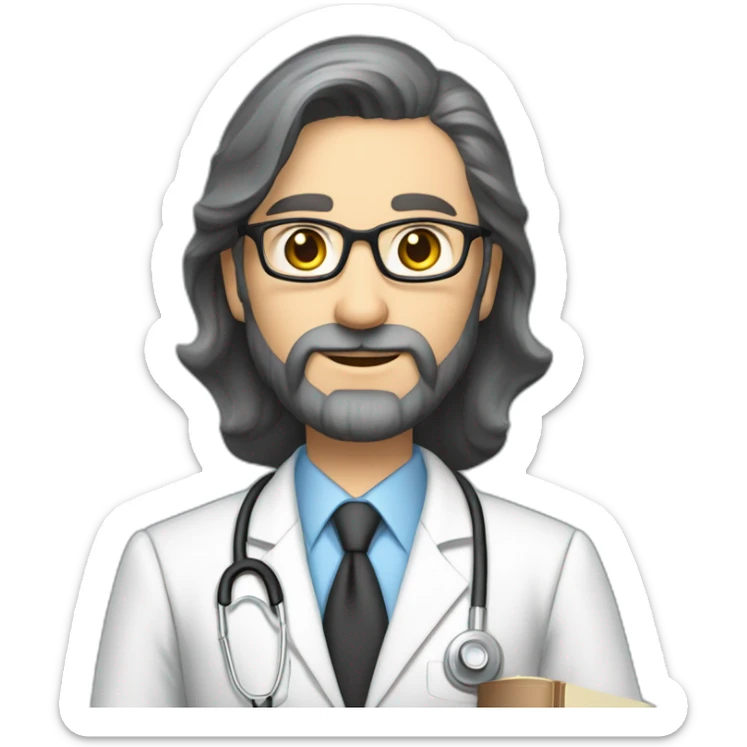 husband classy caucasian dark gray hair trimmed beard wearing business suit holding bible, wife asian age 55 dark hair nurse uniform, no children sticker