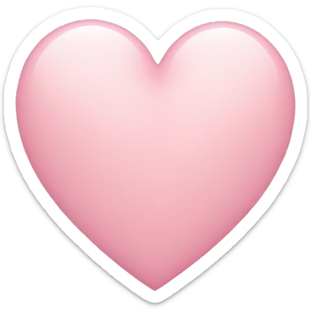 light pink heart sticker