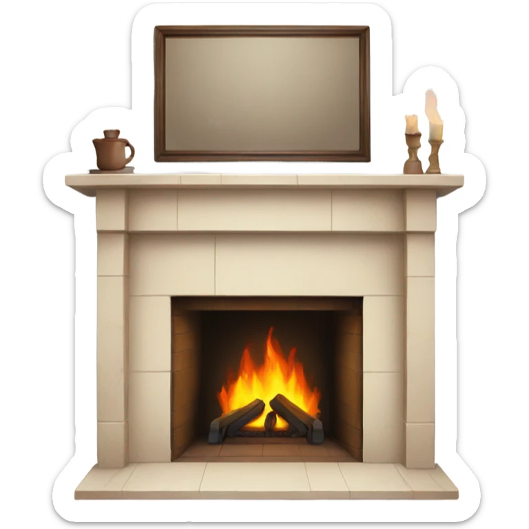 Fireplace sticker