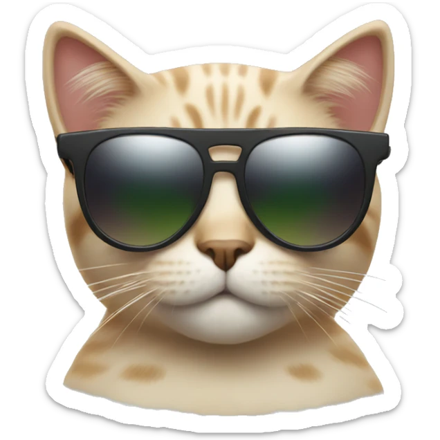 Cat with sunglasses sticker