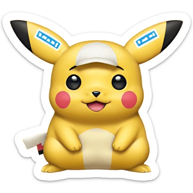 tạo cho tôi emoji khuôn mặt AI hơi hướng về biểu cảm của nhân vật pikachu sticker