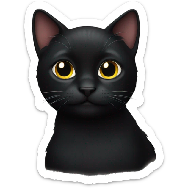 Black cat sticker