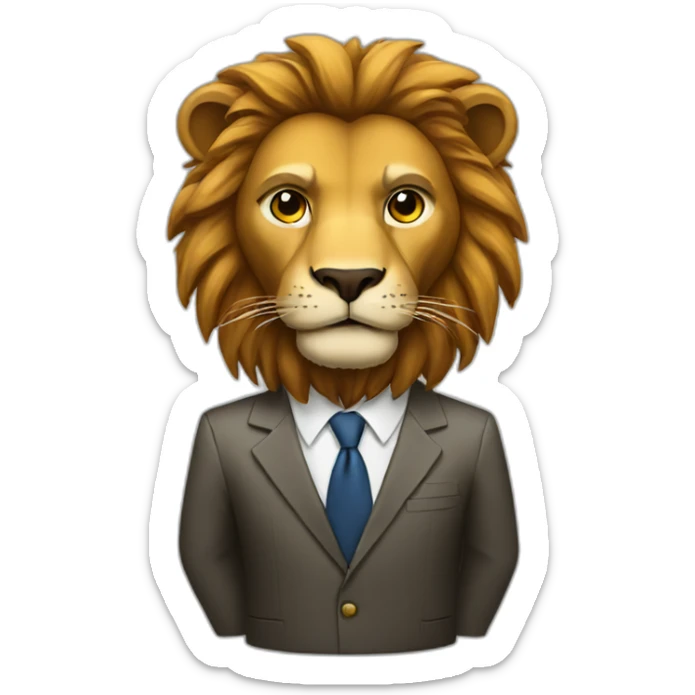Lion businessman sticker