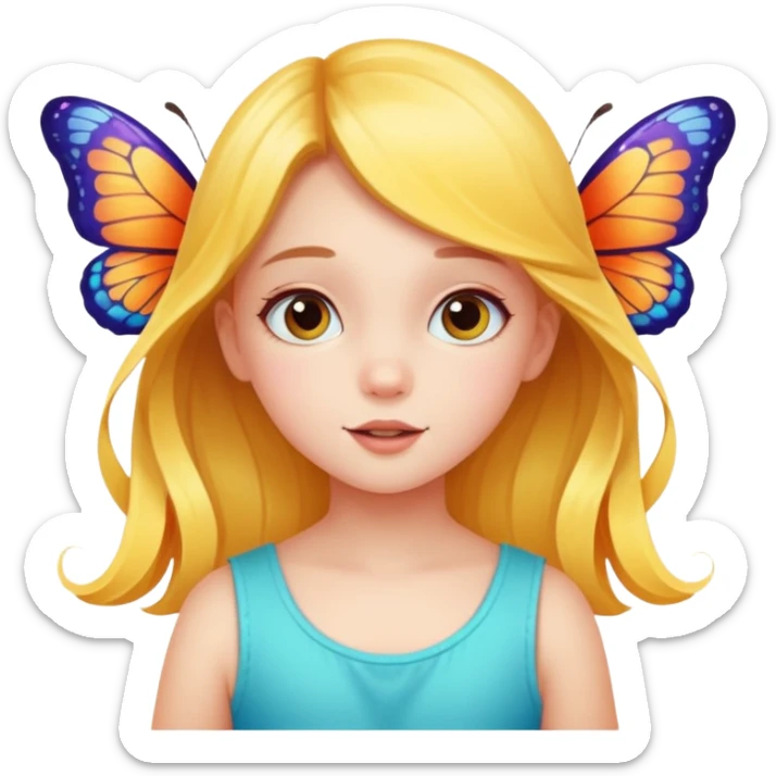 What a beautiful little girl is born and blossoms into a beautiful butterfly ￼ sticker
