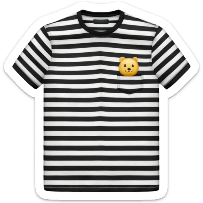 black and white striped shirt, just the shirt french sticker
