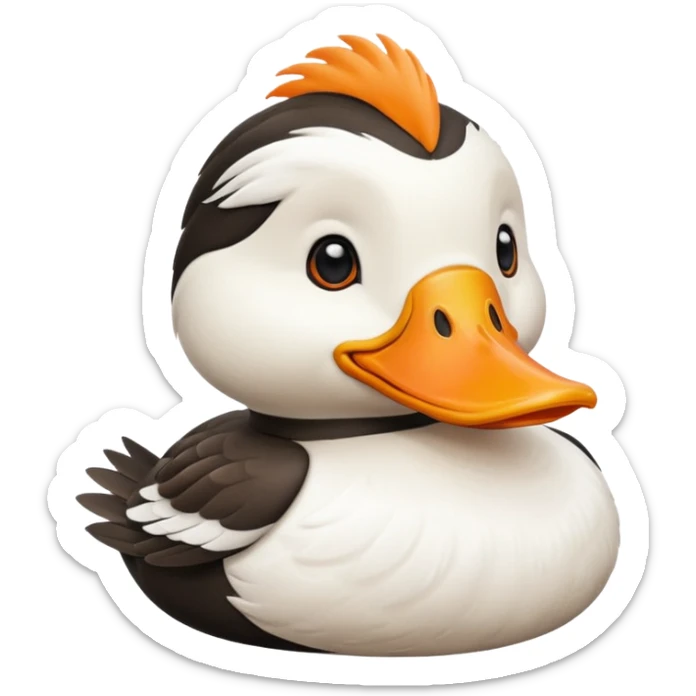 Can I get a king eider duck in the style of an apple emoji sticker