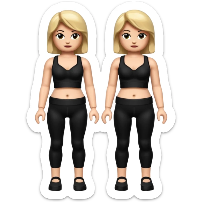 legging brassière noir gonflé ventre femme lego personnage sticker