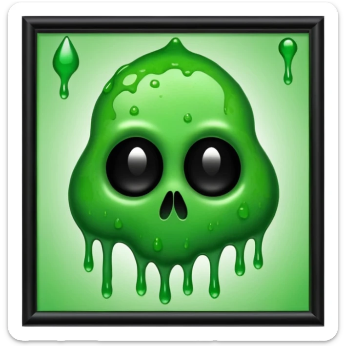 the word 'toxic' with green slime and hazard symbols, conveying danger sticker