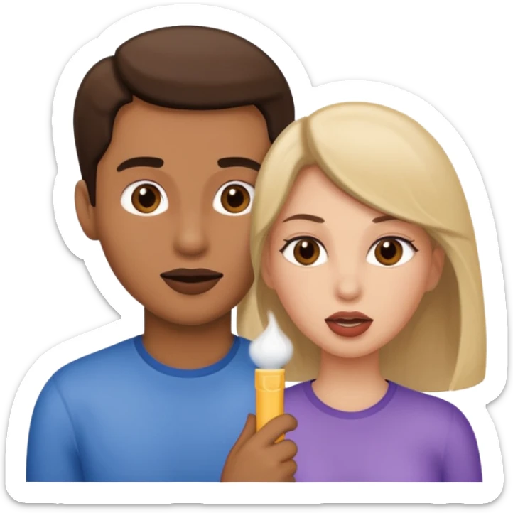 femme en train de faire une fellation à un homme  sticker