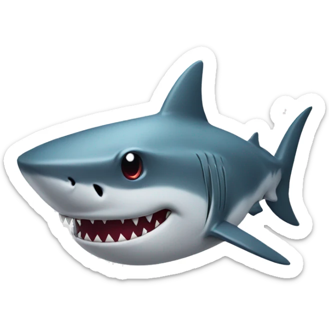 Shark with a top hat sticker