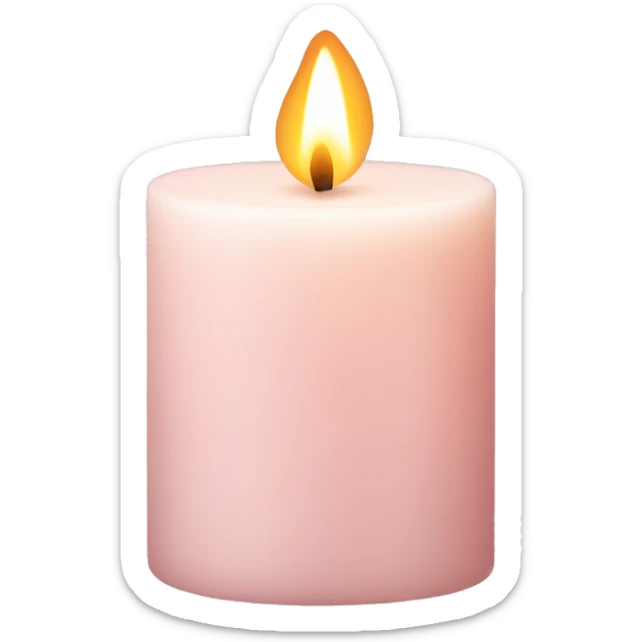 pale blush pink candle  sticker