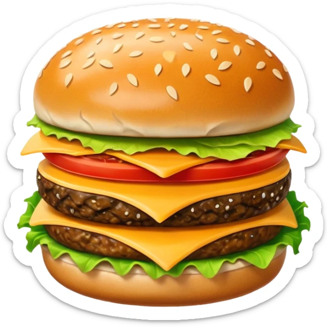 hamburger 2d art style sticker