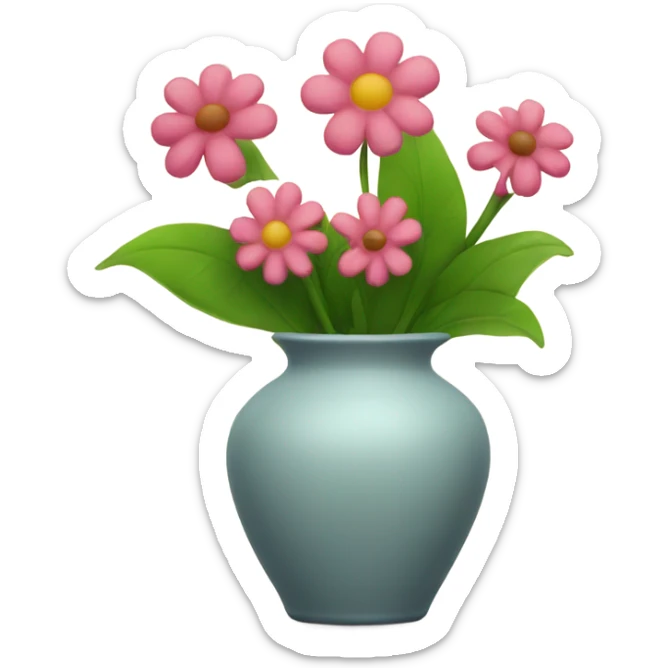 flowers in vase sticker