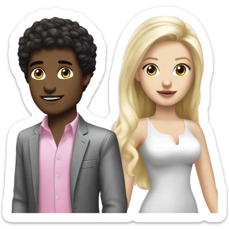 white boy with dark hair buying blonde girl pink Mercedes brabus sticker