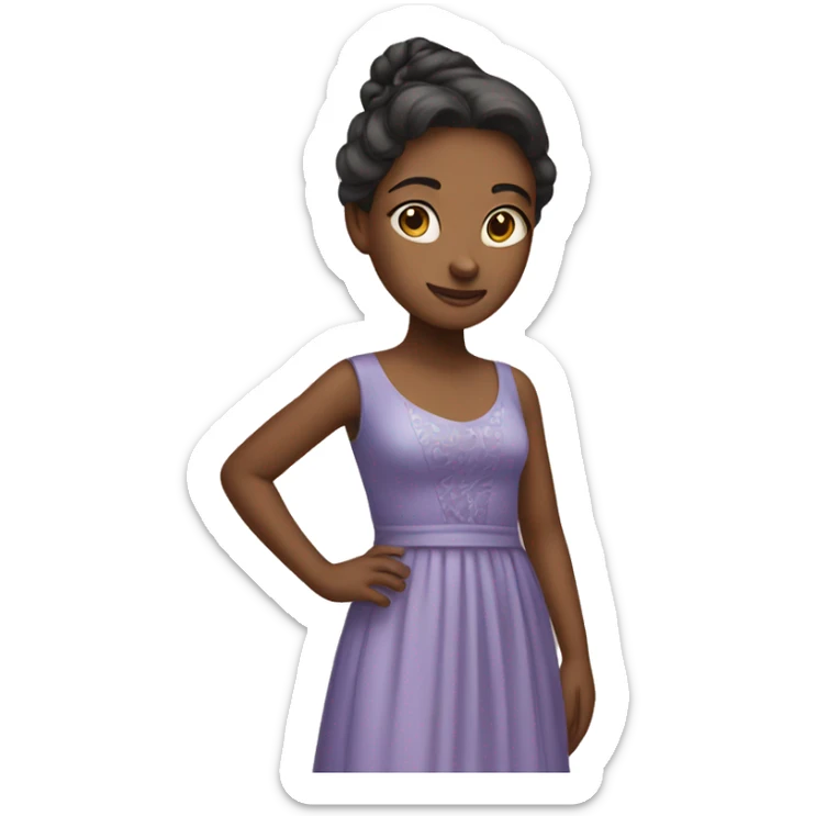 Girl in long dress sticker