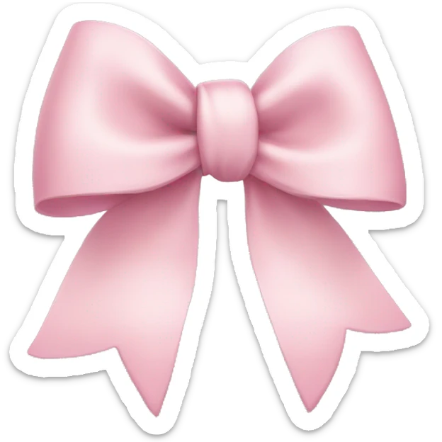 light pink bow sticker