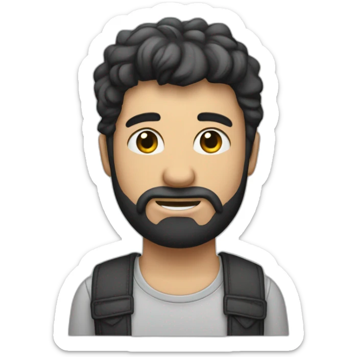 Dünner Mann mit kurzen schwarzen Haaren, einer Uhr und skinny Jeans  sticker