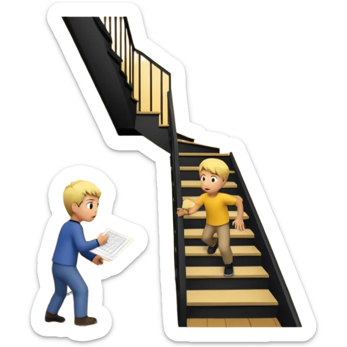 Eli figures out the clues to escape but rex rips the paper because he didn't want them to get out. And they figure out the code because they were being smart and using their brains. It takes place in the Yellow Room, the stairwell. Which gives a nerverackng scared vibe. sticker