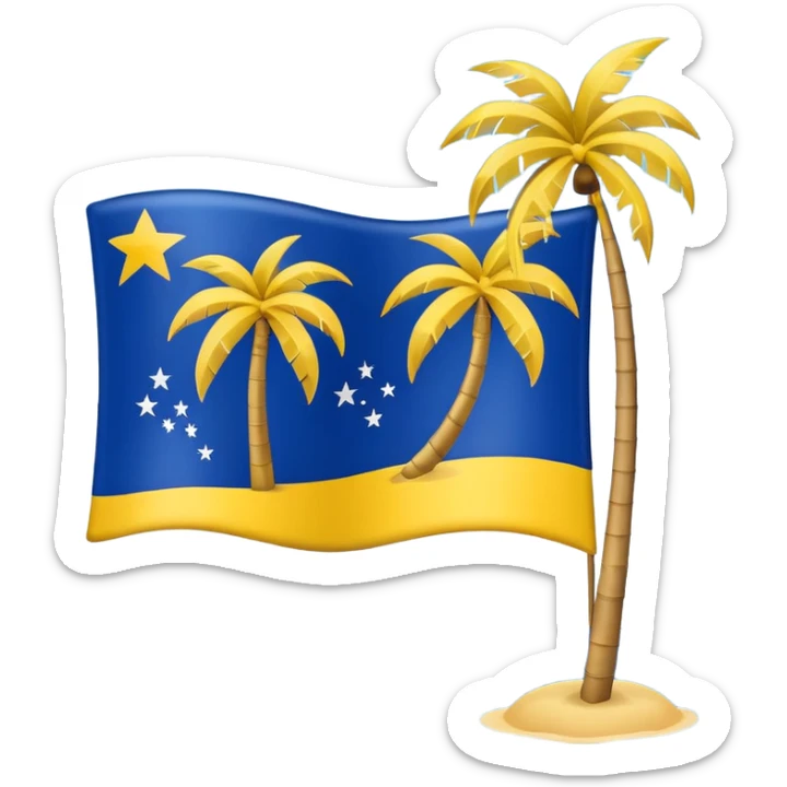 Make a emoji flag of Tokelau with nothing on the sides of it and just the flag sticker