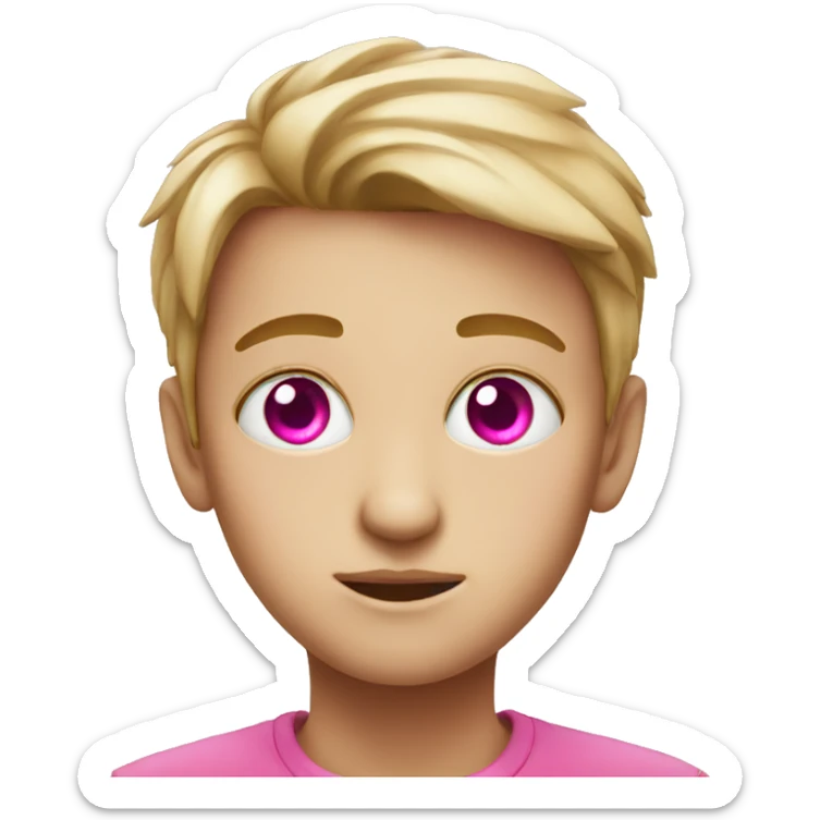 Pink eyes sticker