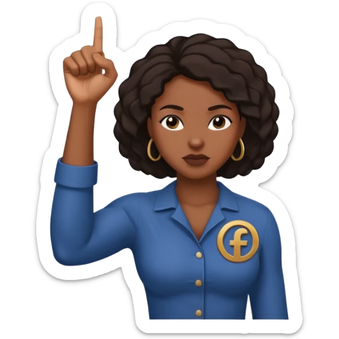 this is just a fucking white girl what this has to do with intersectional femnisim?
I need a raised fist of a black women including smybol (like female symbl) of feminism  sticker