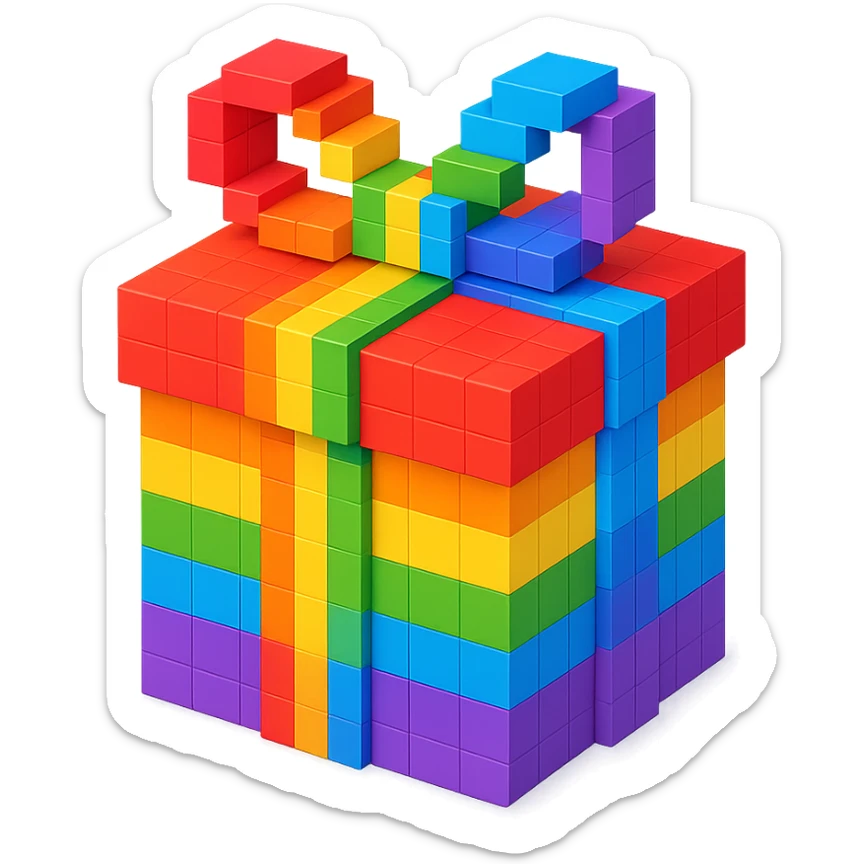 Rainbow gift sticker