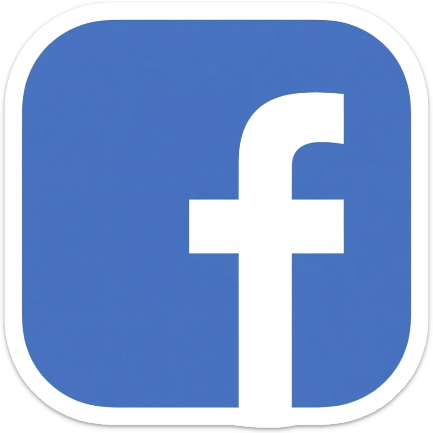 White Facebook app sticker