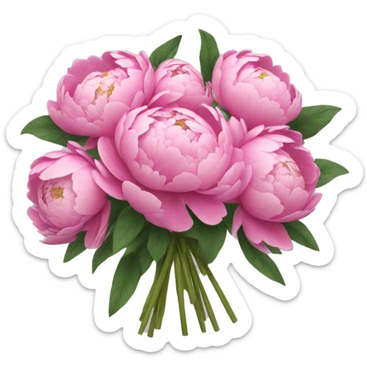 Peonies bouquet sticker