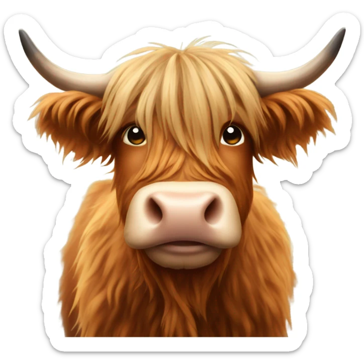 Highland cow sticker