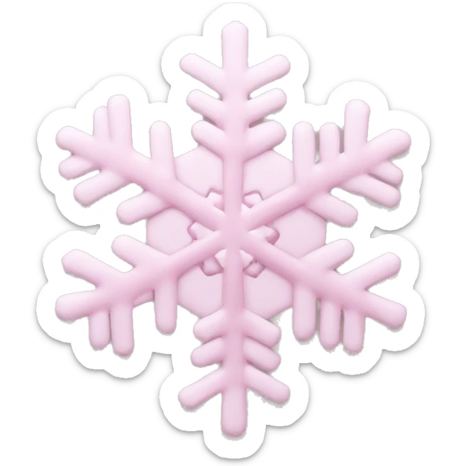 pastel pink snowflake  sticker