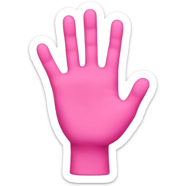 pink hand sticker