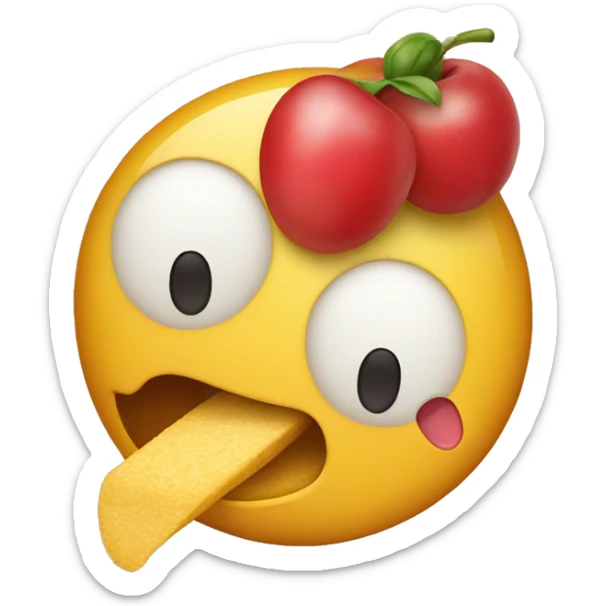 Emoji of the letter 'G' that demonstrates deliciousness with a tongue sticker