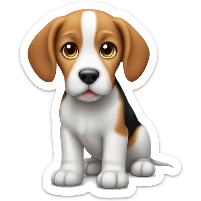 Beagle puppy sticker