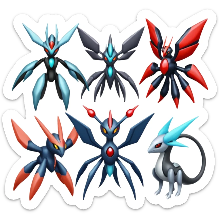 Vikavolt-Dialga-Darkrai-Deoxys-Giratina-Palkia-Meloetta-fusion sticker