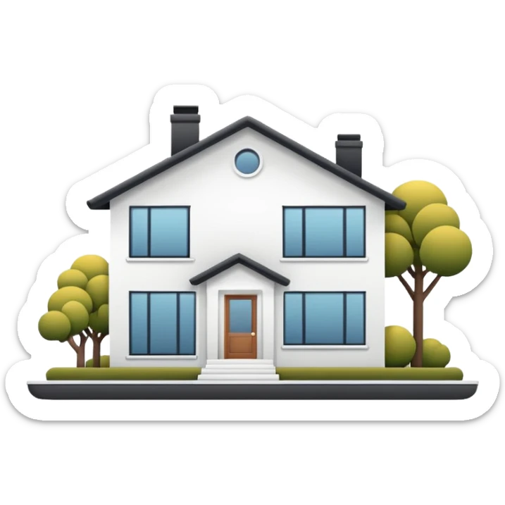 Clean aesthetic house  sticker