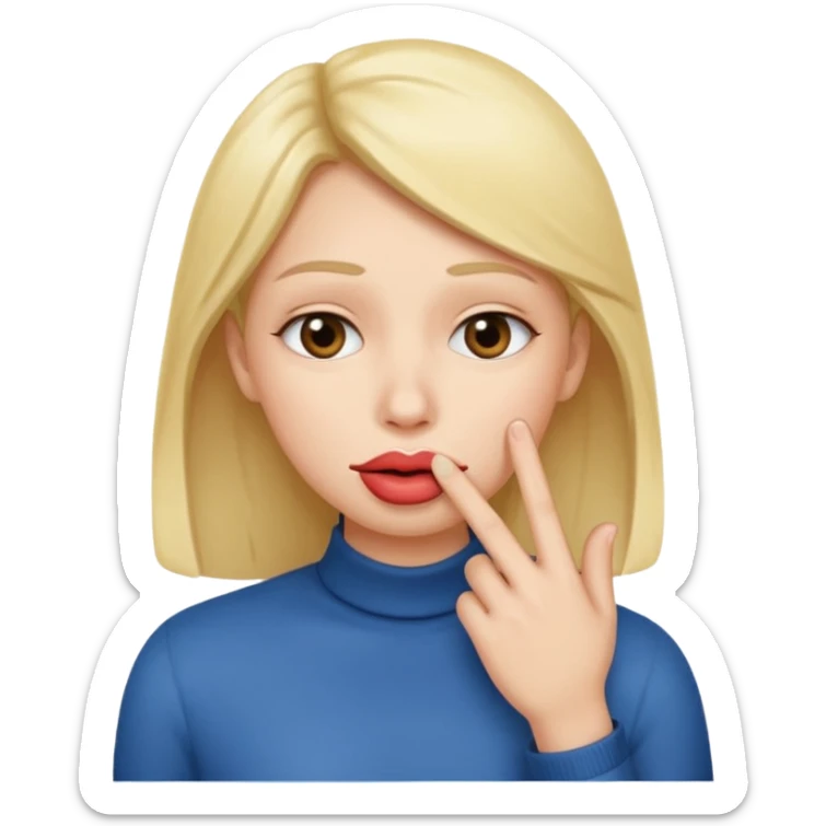 add-a-finger-in-front-of-the-pursed-lips-to-clearly-show-the-shushing-gesture sticker