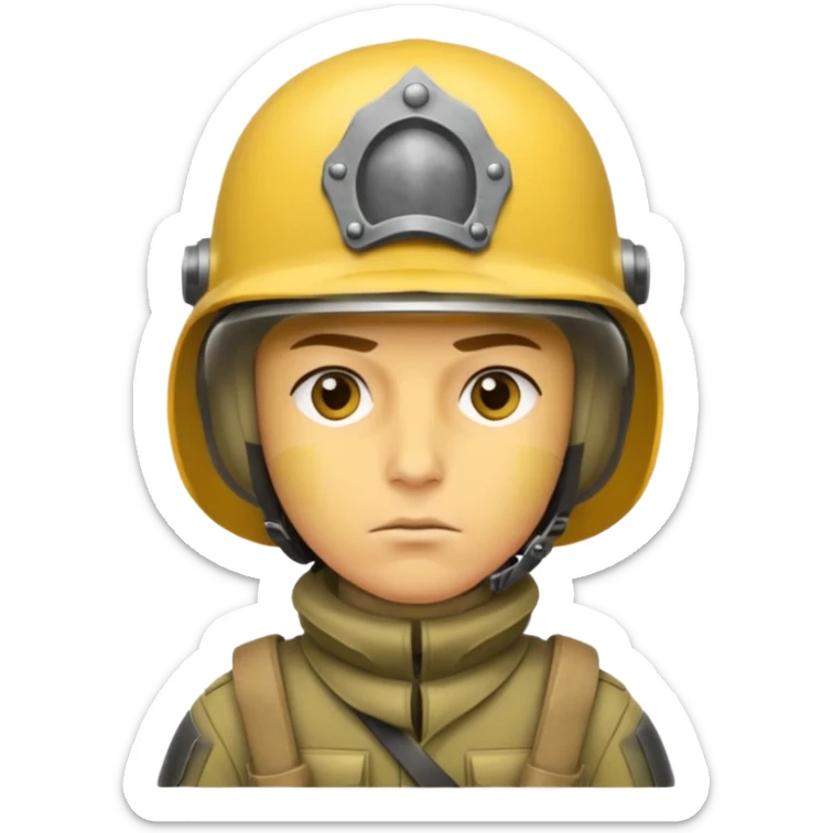 Soldier just face no body generic yellow skin with a gunner helmet that has NO FUCKING ISIGNIA sticker