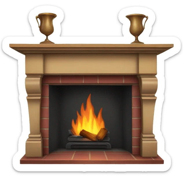 fireplace mantle sticker