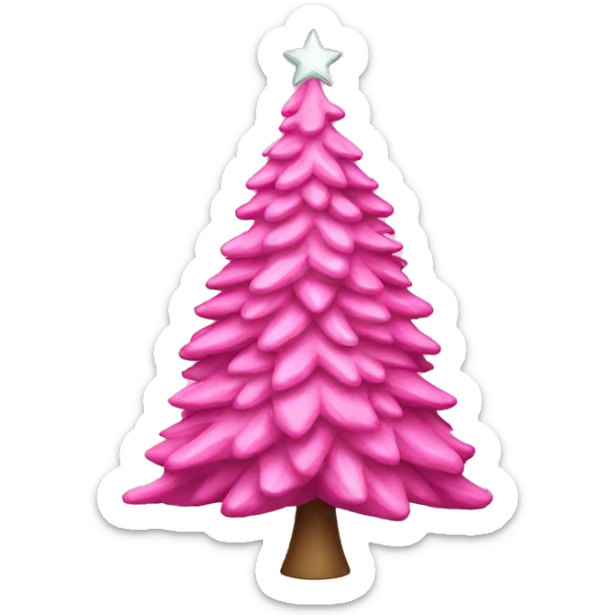 Pink Christmas tree  sticker